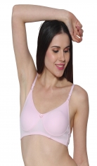 Prestitia pink hosiery bra with transparent strap Style By Prestitia